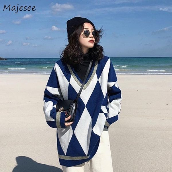 oversized sweater women v-neck korean fashion argyle novelty womens sweaters and pullovers girls kawaii winter clothes harajuku1, White;black
oversized sweater women v-neck korean fashion argyle novelty womens sweaters and pullovers girls kawaii winter clothes harajuku1, White;black