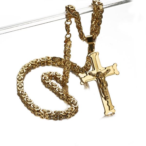 mens yellow gold filled stainless steel byzantine chain accessories iced out male necklace cross pendant party jewelry women, Golden;silver
mens yellow gold filled stainless steel byzantine chain accessories iced out male necklace cross pendant party jewelry women, Golden;silver