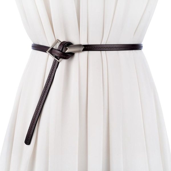 tie knot genuine leather belts for women cowskin thin cinturon mujer fashion cintura donna real leather knotted waistband, Black;brown
tie knot genuine leather belts for women cowskin thin cinturon mujer fashion cintura donna real leather knotted waistband, Black;brown