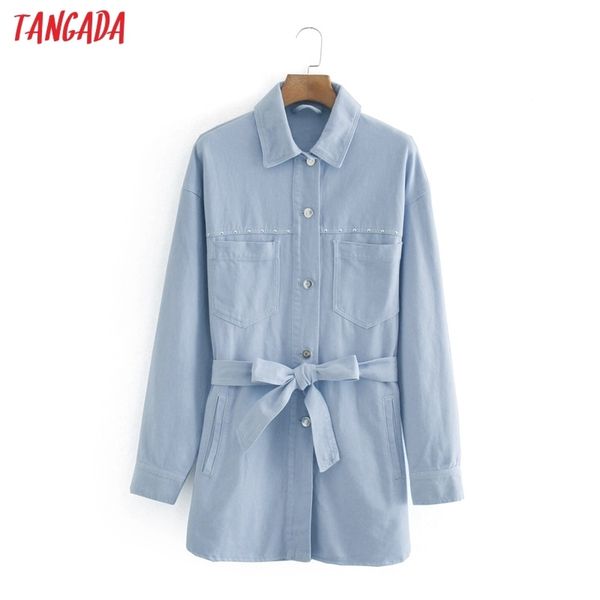 tangada women blue cotton jackets oversized rivet pocket with slash autumn coat ladies streetwear ce671 201029, Black;brown
tangada women blue cotton jackets oversized rivet pocket with slash autumn coat ladies streetwear ce671 201029, Black;brown