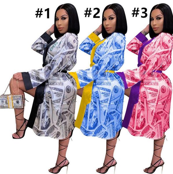 women designer clothes dollar printed fashion long sleeves pajama home wear nightdress ladies home dress household coat cz102802, Black
women designer clothes dollar printed fashion long sleeves pajama home wear nightdress ladies home dress household coat cz102802, Black