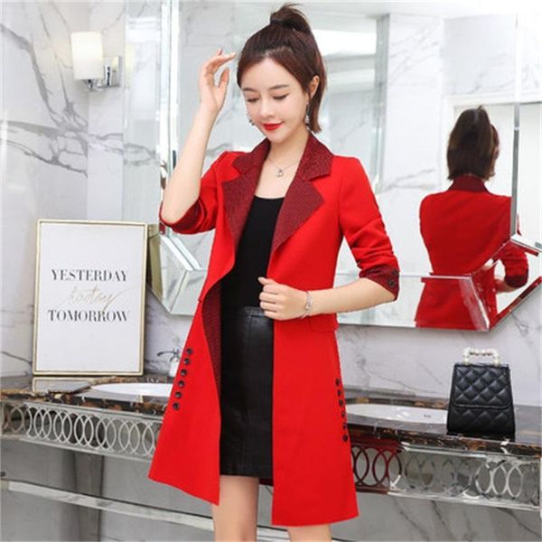 spring and autumn new retro temperament houndstooth hit color mid-length suit collar without lining elegant ladies trench coat1, Tan;black
spring and autumn new retro temperament houndstooth hit color mid-length suit collar without lining elegant ladies trench coat1, Tan;black