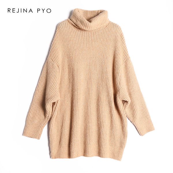 rejinapyo 10 color women fashion solid casual knitted sweater female turtleneck oversized pullover ladies elegant loose sweater t200319, White;black
rejinapyo 10 color women fashion solid casual knitted sweater female turtleneck oversized pullover ladies elegant loose sweater t200319, White;black