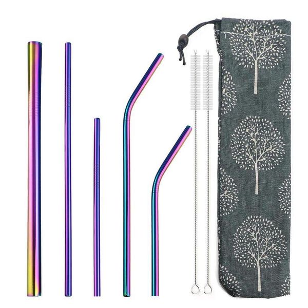 8-pcs metal straw eco friendly rainbow straw with brush bag 304 stainless steel straw reusable smoothies drinking st qylgqy
8-pcs metal straw eco friendly rainbow straw with brush bag 304 stainless steel straw reusable smoothies drinking st qylgqy