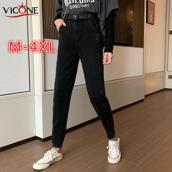 women's jeans vicone woman casual harem streetwear high waist plus size women, Blue
women's jeans vicone woman casual harem streetwear high waist plus size women, Blue