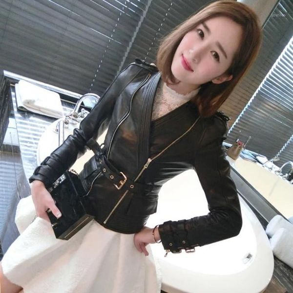 women's leather & faux 2021 spring pu length jacket fashion women double zipper v-neck long sleeve pad shoulder motorcycle outerwar1, Black
women's leather & faux 2021 spring pu length jacket fashion women double zipper v-neck long sleeve pad shoulder motorcycle outerwar1, Black