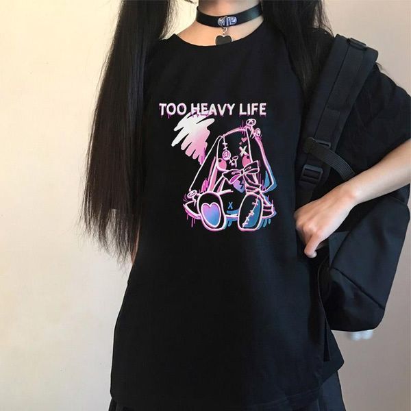 punk gothic kawaii letter print too heavy life rabbit cartoon casual loose cute girls chic vintage summer women t-shirt, White
punk gothic kawaii letter print too heavy life rabbit cartoon casual loose cute girls chic vintage summer women t-shirt, White