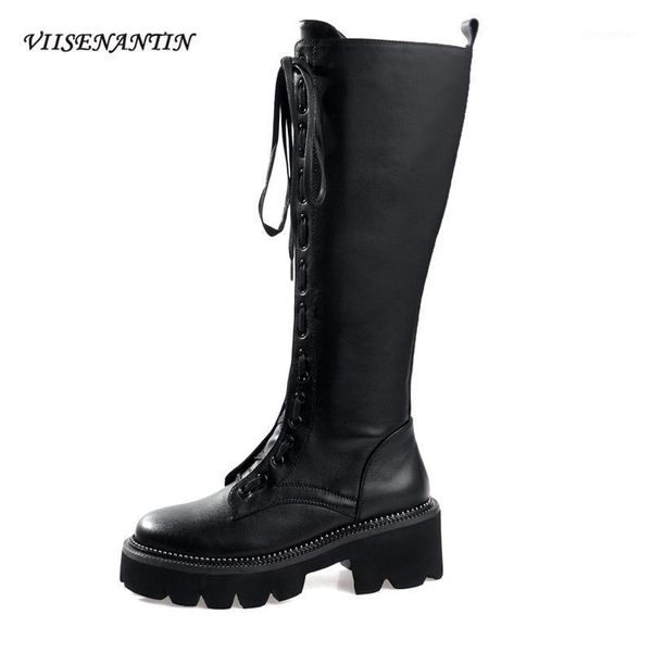 boots genuine leather thick-soled women's winter fashion knee-length slimming knight platform motorcycles tide1, Black
boots genuine leather thick-soled women's winter fashion knee-length slimming knight platform motorcycles tide1, Black