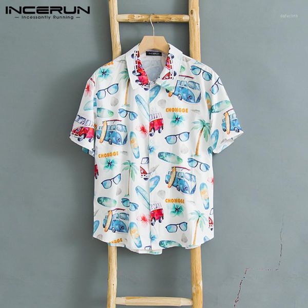 incerun short sleeve turn down collar shirt men printed shirts summer hawaiian beach casual loose streetwear blouse s-3xl1, White;black
incerun short sleeve turn down collar shirt men printed shirts summer hawaiian beach casual loose streetwear blouse s-3xl1, White;black