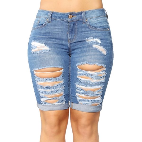 denim bermuda shorts women ripped cuffs hems knee length jean shorts summer woman casual blue mid-rise distressed bike y200822
denim bermuda shorts women ripped cuffs hems knee length jean shorts summer woman casual blue mid-rise distressed bike y200822
