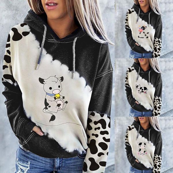 hoodie women's fashion trend cute cow print sweatshirt long sleeve round neck casual coat chandail ladies clothing c501, Black
hoodie women's fashion trend cute cow print sweatshirt long sleeve round neck casual coat chandail ladies clothing c501, Black