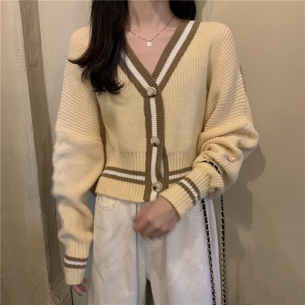 women's autumn winter new 2020 korean casual fashion sweatersweater sweater long sleeve v-neck short style with knitted cardigan u8y, White;black
women's autumn winter new 2020 korean casual fashion sweatersweater sweater long sleeve v-neck short style with knitted cardigan u8y, White;black