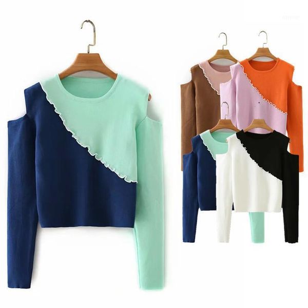 knitted hollow out ruffles fashion patchwork pullovers slim club off shoulder ladies spring autumn sweater women1, White;black
knitted hollow out ruffles fashion patchwork pullovers slim club off shoulder ladies spring autumn sweater women1, White;black