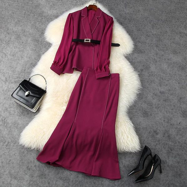 two piece dress elegant women's skirt suits solid blazer office wear formal sets trumpet / mermaid 2 set jacket &, White
two piece dress elegant women's skirt suits solid blazer office wear formal sets trumpet / mermaid 2 set jacket &, White