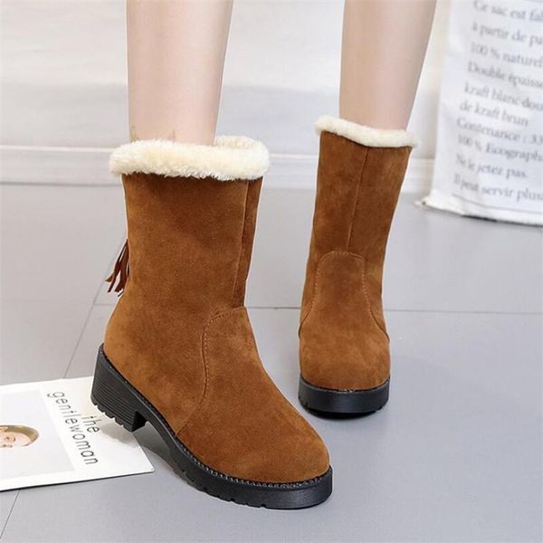 new winter women's warm cotton boots fashion simple plus velvet plus cotton snow boots anti-skid outsole student short, Black
new winter women's warm cotton boots fashion simple plus velvet plus cotton snow boots anti-skid outsole student short, Black