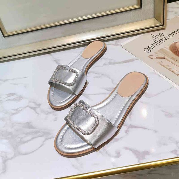 women flat summer beach sandals leather big v buckle slippers r luxury ladies cool slides shoes with box, Black
women flat summer beach sandals leather big v buckle slippers r luxury ladies cool slides shoes with box, Black