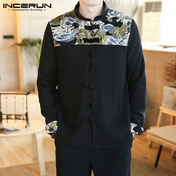 incerun casual shirt men cotton linen printed chinese style stand collar button long sleeve retro shirts men elegant camisa 71, White;black
incerun casual shirt men cotton linen printed chinese style stand collar button long sleeve retro shirts men elegant camisa 71, White;black