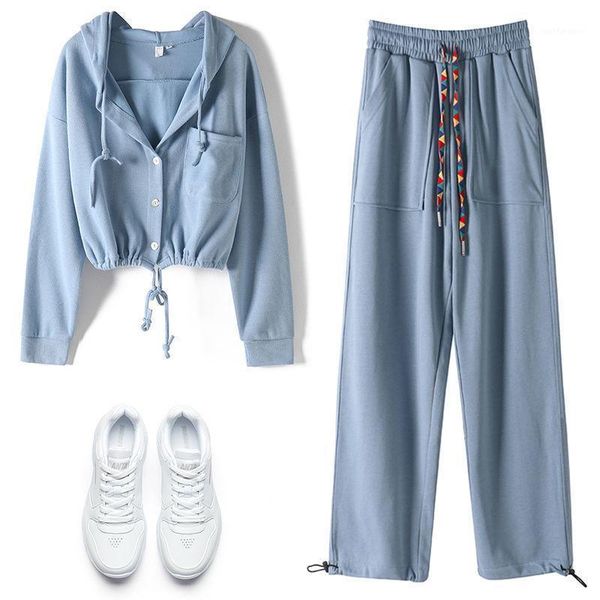 loose long sleeve sweater wide leg pants autumn hoodies tracksuits fashion fleece hooded sweatshirt two pieces set1, Gray
loose long sleeve sweater wide leg pants autumn hoodies tracksuits fashion fleece hooded sweatshirt two pieces set1, Gray