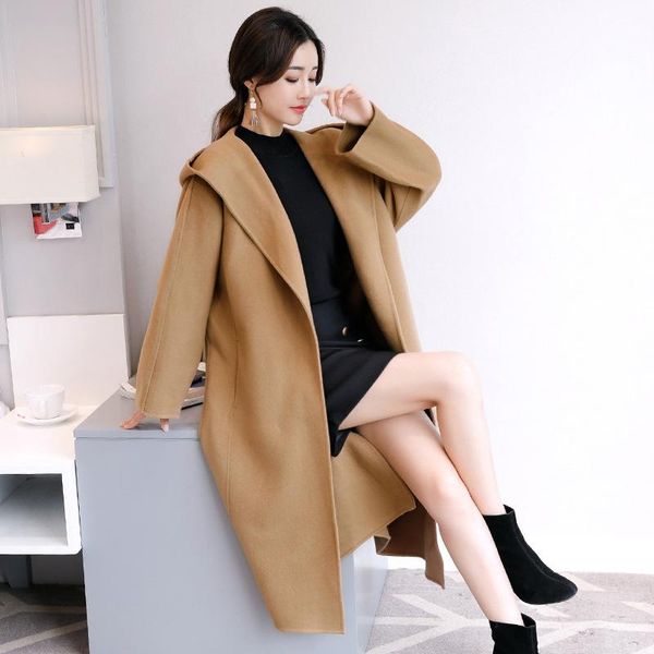women's wool & blends plus size winter coat women casaco feminino abrigos mujer invierno 2021 manteau female overcoat femme, Black
women's wool & blends plus size winter coat women casaco feminino abrigos mujer invierno 2021 manteau female overcoat femme, Black