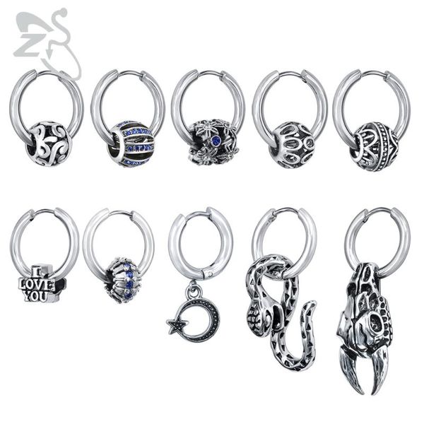 hoop & huggie zs punk style 316l stainless steel earrings snake moon hip hop round earring for men rock roll jewelry male biker, Golden;silver
hoop & huggie zs punk style 316l stainless steel earrings snake moon hip hop round earring for men rock roll jewelry male biker, Golden;silver
