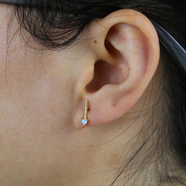 wholesale minimal delicate opal stone paved thin bar stud earring for women lady real 925 sterling silver fashion cz wedding gift earring, Golden;silver
wholesale minimal delicate opal stone paved thin bar stud earring for women lady real 925 sterling silver fashion cz wedding gift earring, Golden;silver