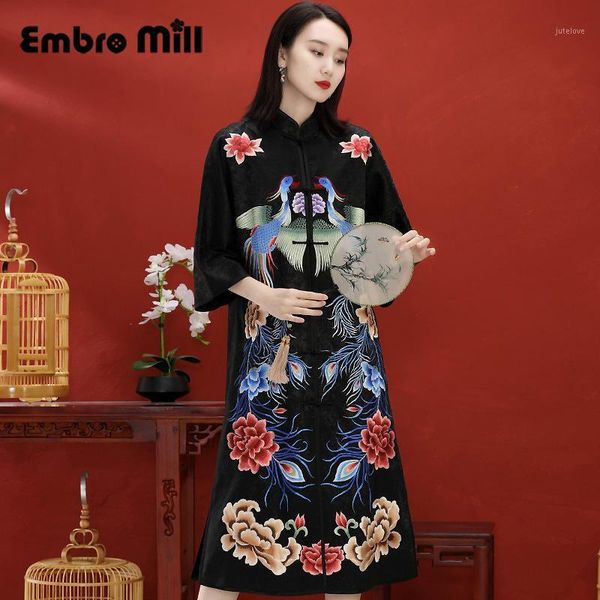 spring and autumn new high-end custom chinese style hand embroidery phoenix three quarter sleeve mid-length women's coat -3xl1, Tan;black
spring and autumn new high-end custom chinese style hand embroidery phoenix three quarter sleeve mid-length women's coat -3xl1, Tan;black