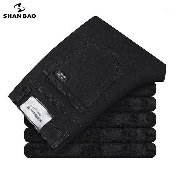 shan bao men's fitted slim black grey jeans classic patch 2021 spring brand fashion cotton stretch casual solid color jeans1, Blue
shan bao men's fitted slim black grey jeans classic patch 2021 spring brand fashion cotton stretch casual solid color jeans1, Blue
