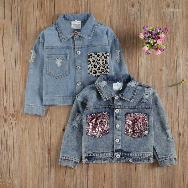 jackets baby girls leopard sequins lapel long sleeve casual denim coats pocket jacket1, Blue;gray
jackets baby girls leopard sequins lapel long sleeve casual denim coats pocket jacket1, Blue;gray