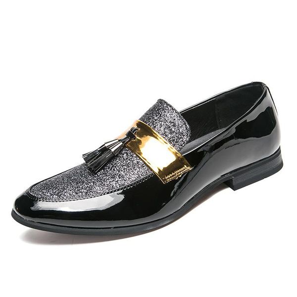 2020 new men tassel leather shoes glisten dress party shoes elegant men pointed toe loafers designer fashion, Black
2020 new men tassel leather shoes glisten dress party shoes elegant men pointed toe loafers designer fashion, Black