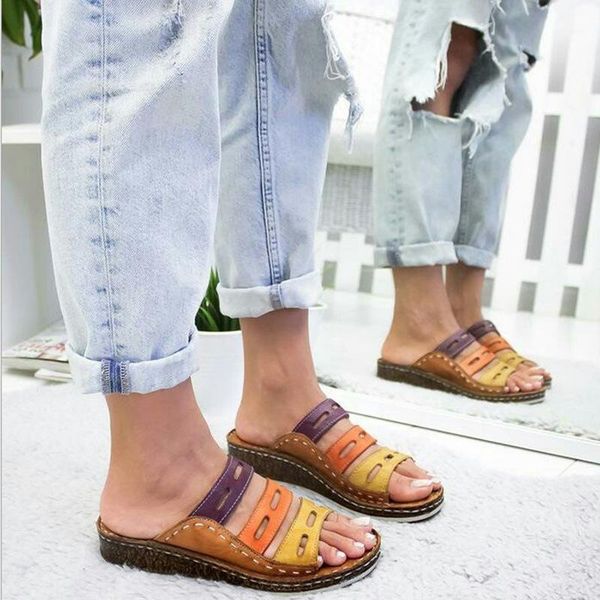 emma king women's beach slippers 2020 summer lady retro stitching color casual low beach open peep toe sandals slides women1, Black
emma king women's beach slippers 2020 summer lady retro stitching color casual low beach open peep toe sandals slides women1, Black