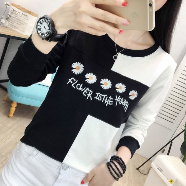 iselo new 2020 autumn women's clothing new korean style long for sweater sleeve t-shirt t-shirt size fashion stitching student sweater, Black
iselo new 2020 autumn women's clothing new korean style long for sweater sleeve t-shirt t-shirt size fashion stitching student sweater, Black