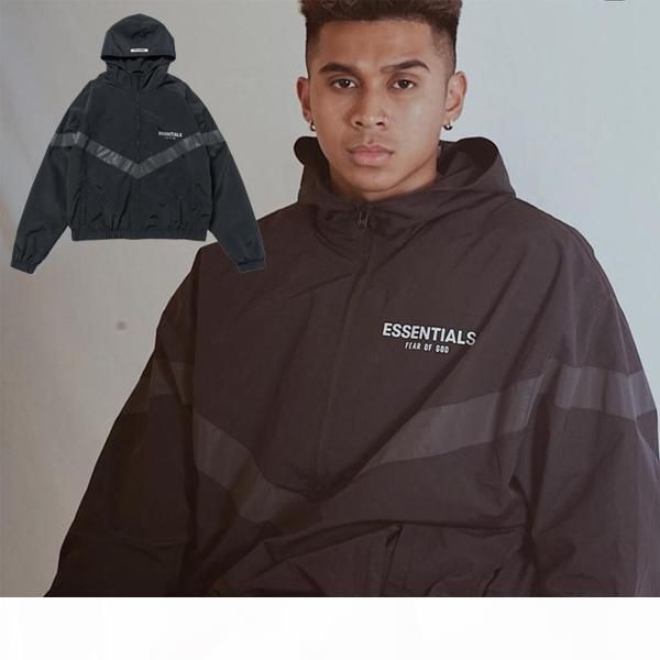 fg 19ss fear of god fog essentials 3m reflective windbreaker hooded jackets men women casual street hip hop coat fashion outwear, Black;brown
fg 19ss fear of god fog essentials 3m reflective windbreaker hooded jackets men women casual street hip hop coat fashion outwear, Black;brown