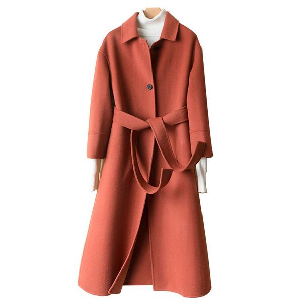 women's wool & blends winter coats female solid sashes long jacket women100% woolen coat alpaca cashmere outwear, Black
women's wool & blends winter coats female solid sashes long jacket women100% woolen coat alpaca cashmere outwear, Black