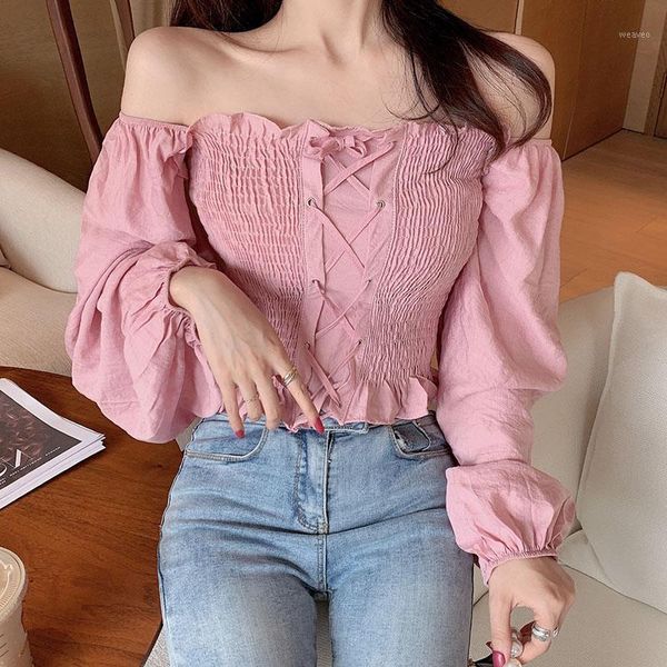 ljsxls 2021 autumn white black shirts women club bandage blouses long sleeve crop female slash neck woman clothes1
ljsxls 2021 autumn white black shirts women club bandage blouses long sleeve crop female slash neck woman clothes1