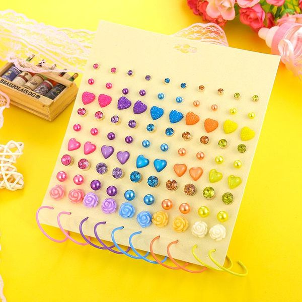 stud colorful resin flower heart shape party earrings fashion crystal simulated pearl set for women wedding gift, Golden;silver
stud colorful resin flower heart shape party earrings fashion crystal simulated pearl set for women wedding gift, Golden;silver