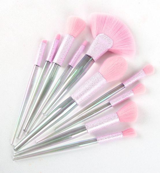 10 pcs unique makeup brushes crystal diamond makeup brushes conical grinding sand mouth tube transparent handle brush set
10 pcs unique makeup brushes crystal diamond makeup brushes conical grinding sand mouth tube transparent handle brush set