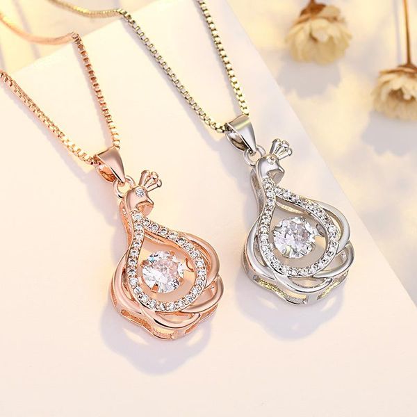 new choker necklace jewelry crystal zircon peacock shape retro pendant necklace for valentine's day present jewelry, Silver
new choker necklace jewelry crystal zircon peacock shape retro pendant necklace for valentine's day present jewelry, Silver