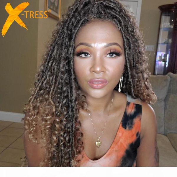 x-tress faux locs synthetic wigs straight ombre brown colored crochet braids wig for black women soft dreadlock curly hairstyle
x-tress faux locs synthetic wigs straight ombre brown colored crochet braids wig for black women soft dreadlock curly hairstyle