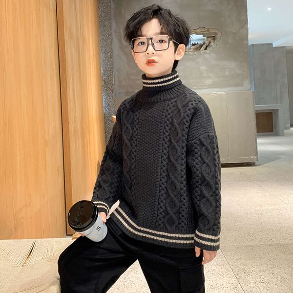 winter wear boys' thickened turtleneck sweater new middle school children's solid color pullover, Blue
winter wear boys' thickened turtleneck sweater new middle school children's solid color pullover, Blue