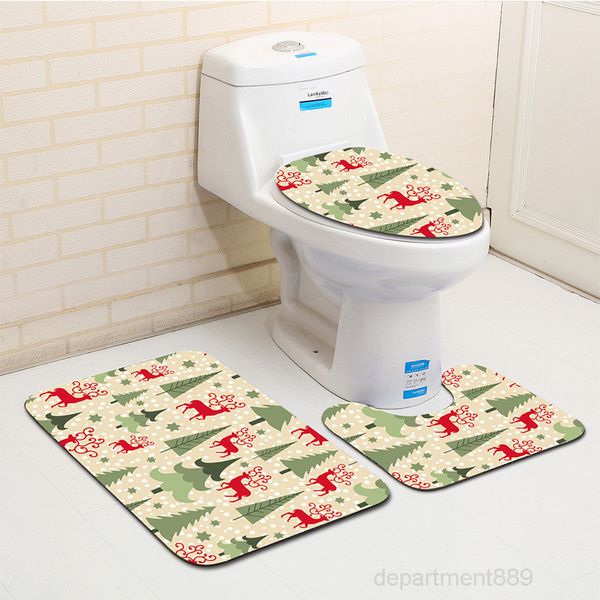 a-new design christmas decor 3pcs set non-slip floor rugs absorbent lid cover toilet bath mats
a-new design christmas decor 3pcs set non-slip floor rugs absorbent lid cover toilet bath mats