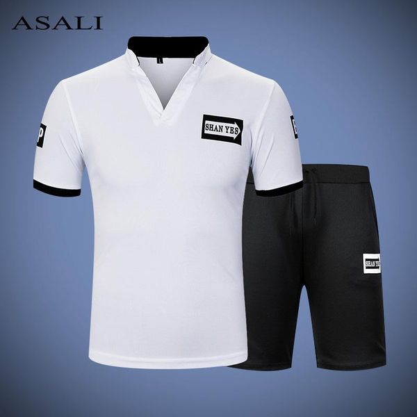 tracksuit men casual summer men's sets t shirts + shorts two pieces sets streetwear tracksuits male v-neck sportswear, Gray
tracksuit men casual summer men's sets t shirts + shorts two pieces sets streetwear tracksuits male v-neck sportswear, Gray