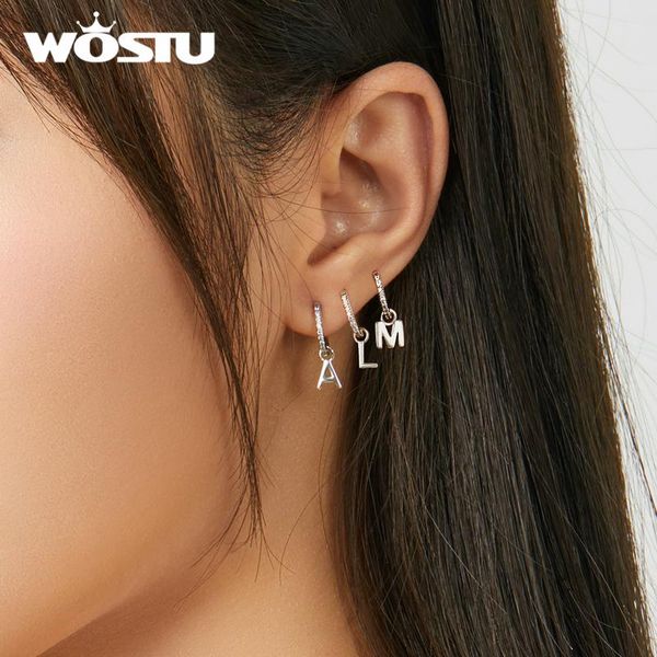 hoop & huggie wostu letter mini earrings 100% 925 sterling silver zircon alphabet for women wedding fashion jewelry fie848, Golden;silver
hoop & huggie wostu letter mini earrings 100% 925 sterling silver zircon alphabet for women wedding fashion jewelry fie848, Golden;silver