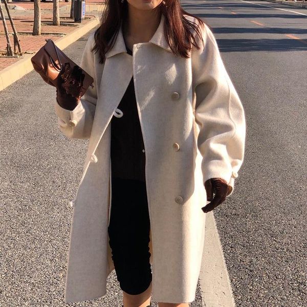 women's wool & blends and winter of 2021 about the double-sided cashmere coat with drawstring han guodong gate female cloth, Black
women's wool & blends and winter of 2021 about the double-sided cashmere coat with drawstring han guodong gate female cloth, Black