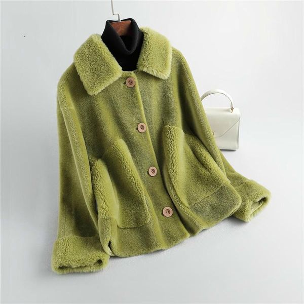 women's fur & faux winter 2021 women fashion streetwear large sizes short real wool coats female casual sheep shearing outwears z71, Black
women's fur & faux winter 2021 women fashion streetwear large sizes short real wool coats female casual sheep shearing outwears z71, Black