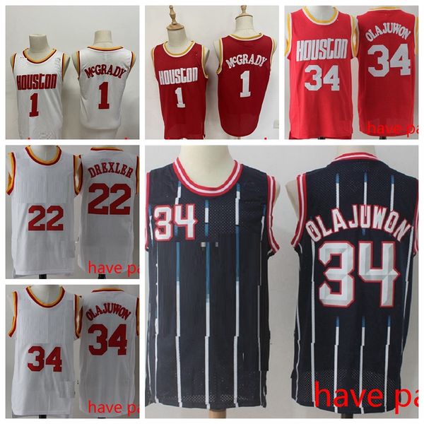 mens tracy 1 mcgrady clyde 22 drexler hakeem 34 olajuwon basketball jersey, Black;red
mens tracy 1 mcgrady clyde 22 drexler hakeem 34 olajuwon basketball jersey, Black;red