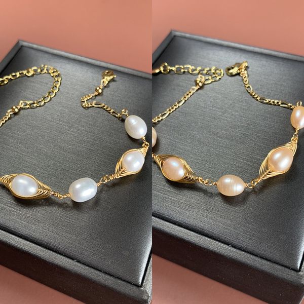 new hand natural pearl color preserving 14k handmade handmadehandmade natural pearls gold injection winding braceletsmall design temperament, Golden;silver
new hand natural pearl color preserving 14k handmade handmadehandmade natural pearls gold injection winding braceletsmall design temperament, Golden;silver