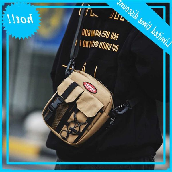 mini messenger bag hip hop trend fashion shoulder bags couple casual mobile packet head phone pouch