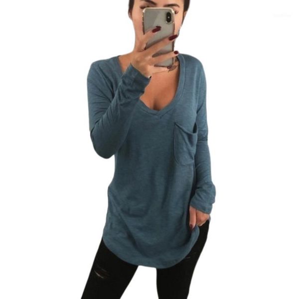 women's blouses & shirts daily front pocket blouse long sleeve baggy pullover loose v neck tunic solid women t-shirt casual ladies1, White
women's blouses & shirts daily front pocket blouse long sleeve baggy pullover loose v neck tunic solid women t-shirt casual ladies1, White