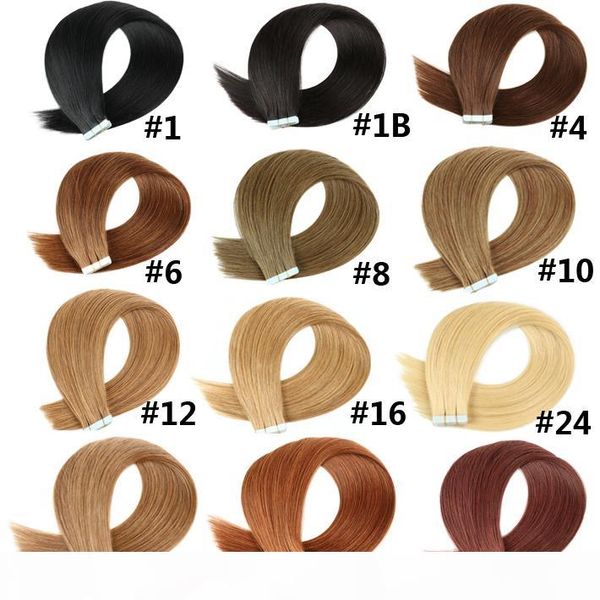 seamless pu skin weft 100% real human hair brazilian remy straight invisible tape in extensions double sided adhesive tape on 20pcs 17 color, Black 
seamless pu skin weft 100% real human hair brazilian remy straight invisible tape in extensions double sided adhesive tape on 20pcs 17 color, Black