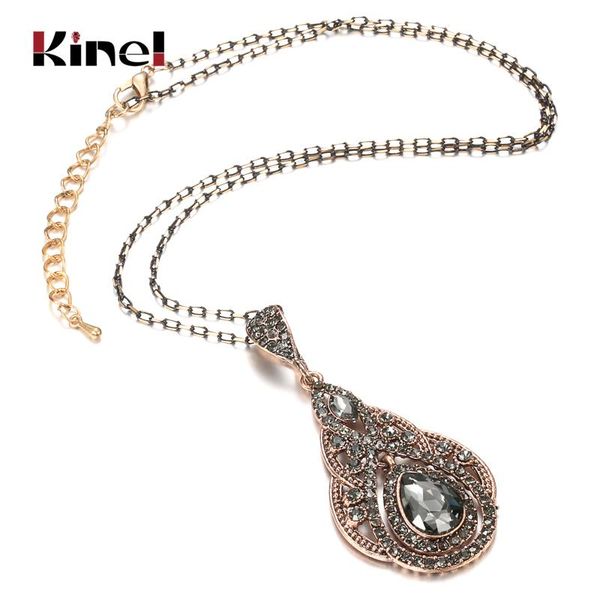chains kinel fashion gray crystal flower big drop necklace for women antique gold bohemia vintage wedding turkish jewelry, Silver
chains kinel fashion gray crystal flower big drop necklace for women antique gold bohemia vintage wedding turkish jewelry, Silver